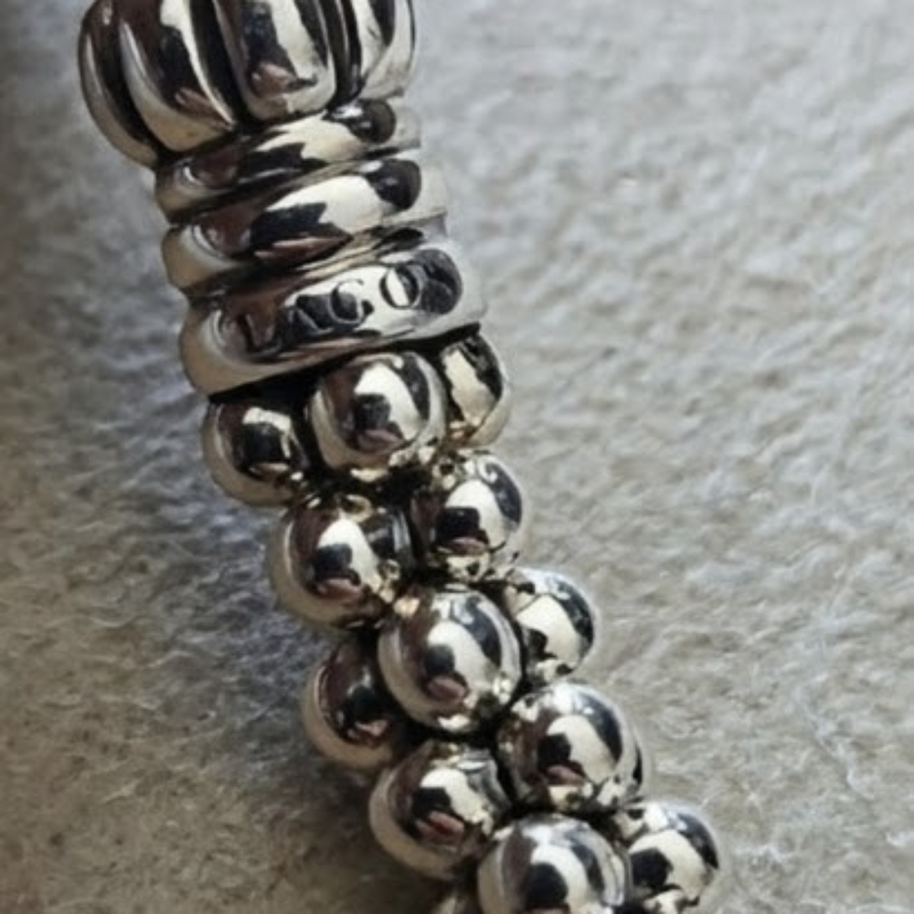 LAGOS 925 Silver Caviar Beaded Bracelet with LAGOS Pouch/Jewelry Cloth NEW!💖 - Picture 5 of 6